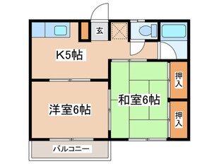 コーポラス山口の物件間取画像